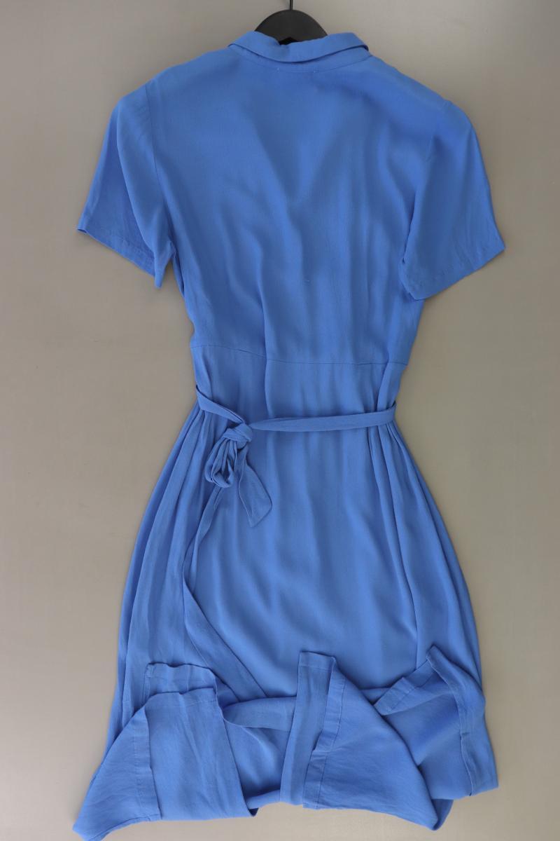 Modström Kurzarmkleid Gr. M mit Gürtel blau aus Viskose