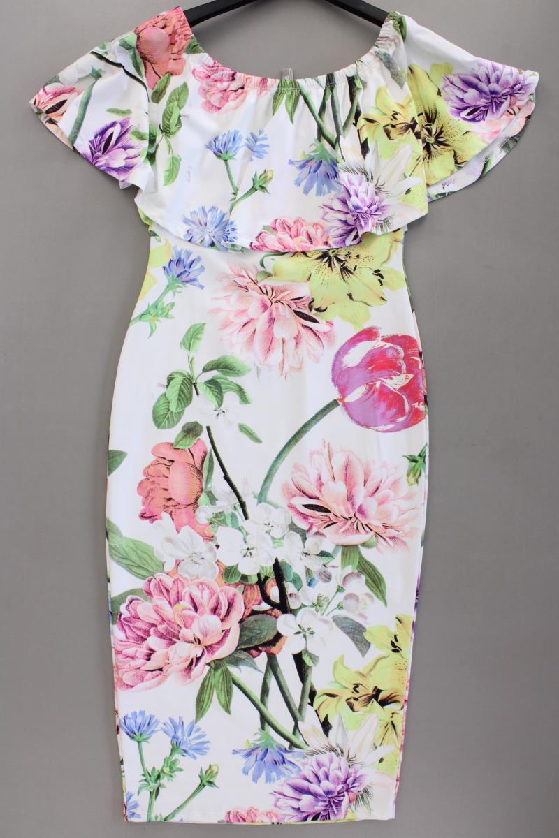 Asos Schlauchkleid Gr. 34 mit Blumenmuster neu mit Etikett Kurzarm mehrfarbig