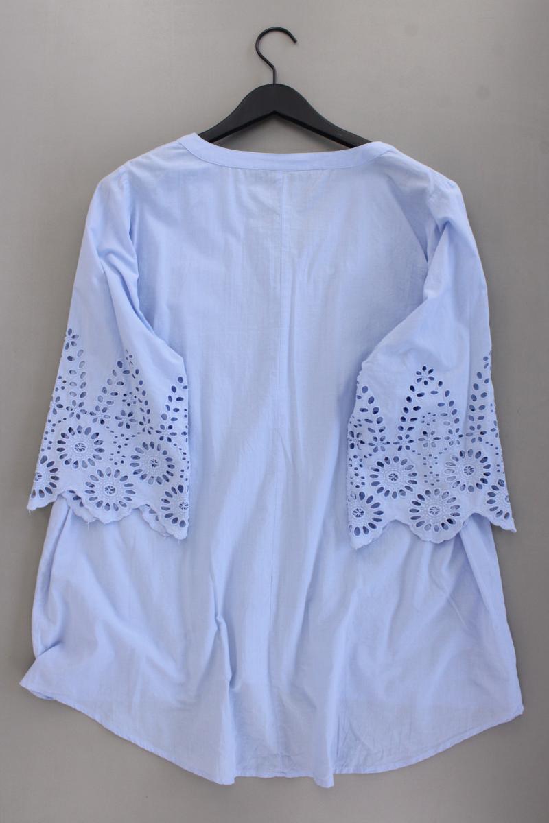 Zizzi Oversize-Bluse Gr. 46/48 3/4 Ärmel blau