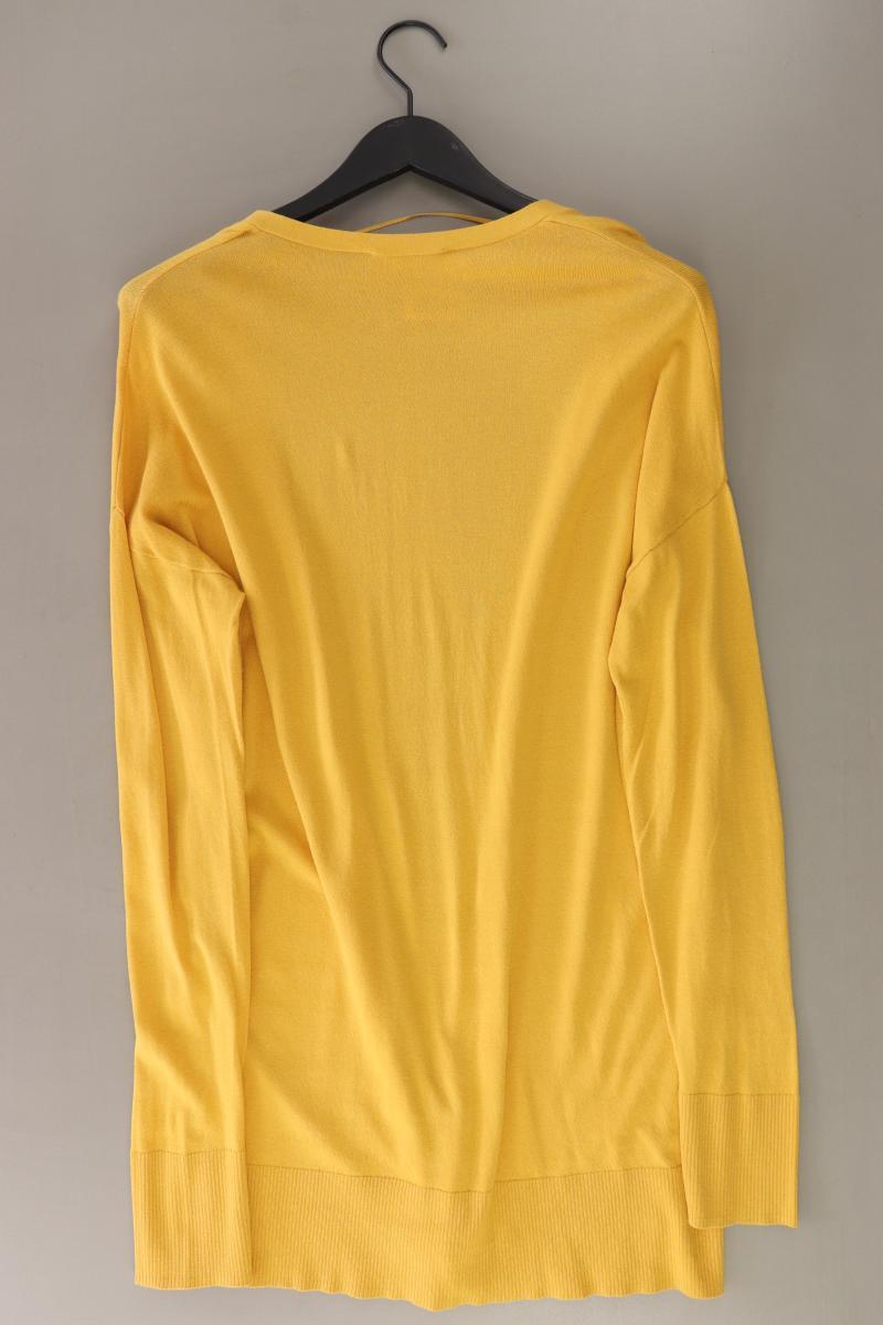 comma, Strickjacke Gr. 40 Langarm gelb aus Viskose