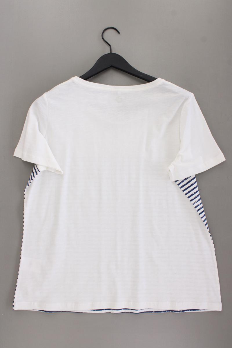Ringelshirt Gr. 46 gestreift Kurzarm blau aus Baumwolle
