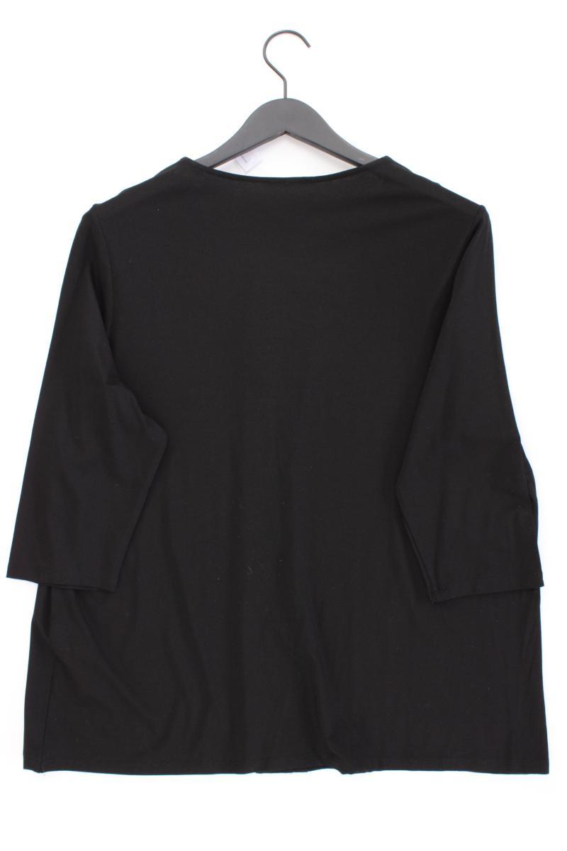 olsen Oversize-Bluse Gr. 46 neuwertig 3/4 Ärmel schwarz aus Polyester