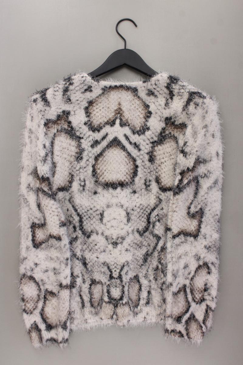 Oui Classic Cardigan Gr. 40 mit Tierdruck neuwertig Langarm grau aus Polyacryl
