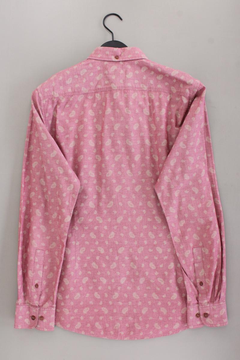 Ben Sherman Langarmhemd für Herren Gr. L mit Paisleymuster rosa aus Baumwolle