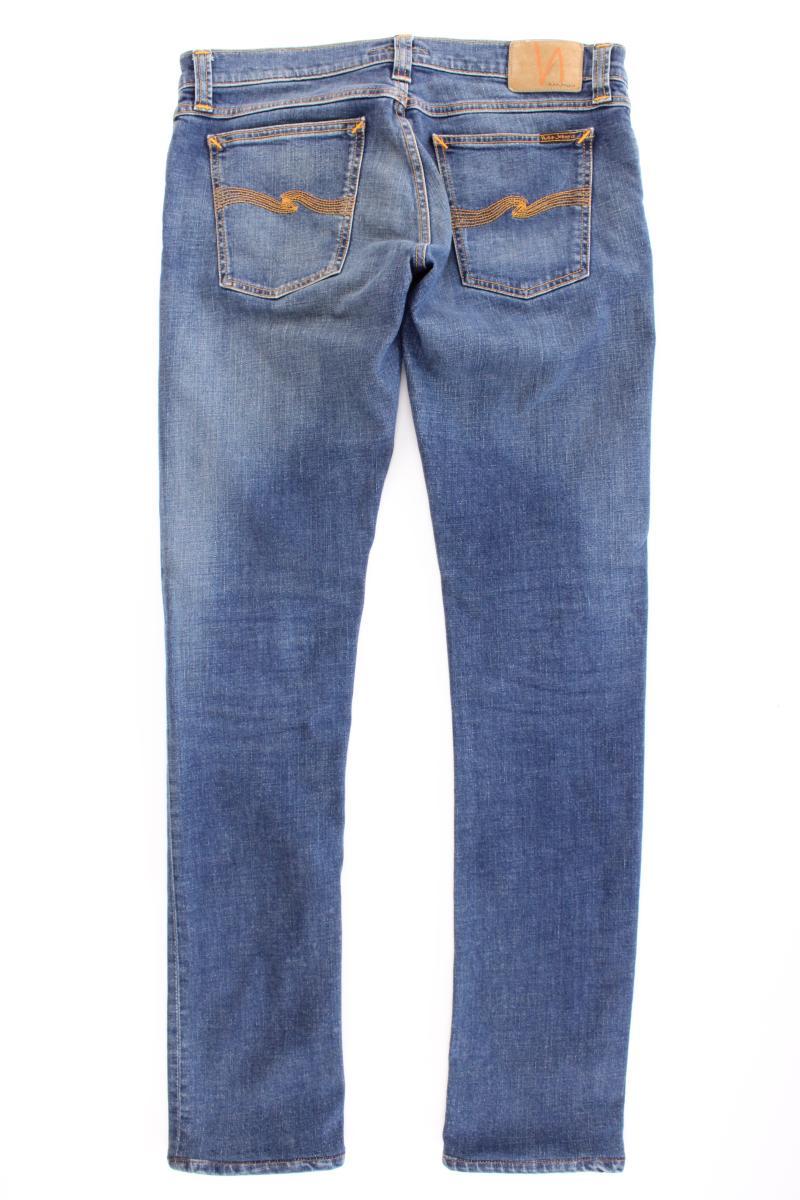 Nudie Jeans Straight Jeans für Herren Gr. W32/L36 Modell John blau aus Baumwolle