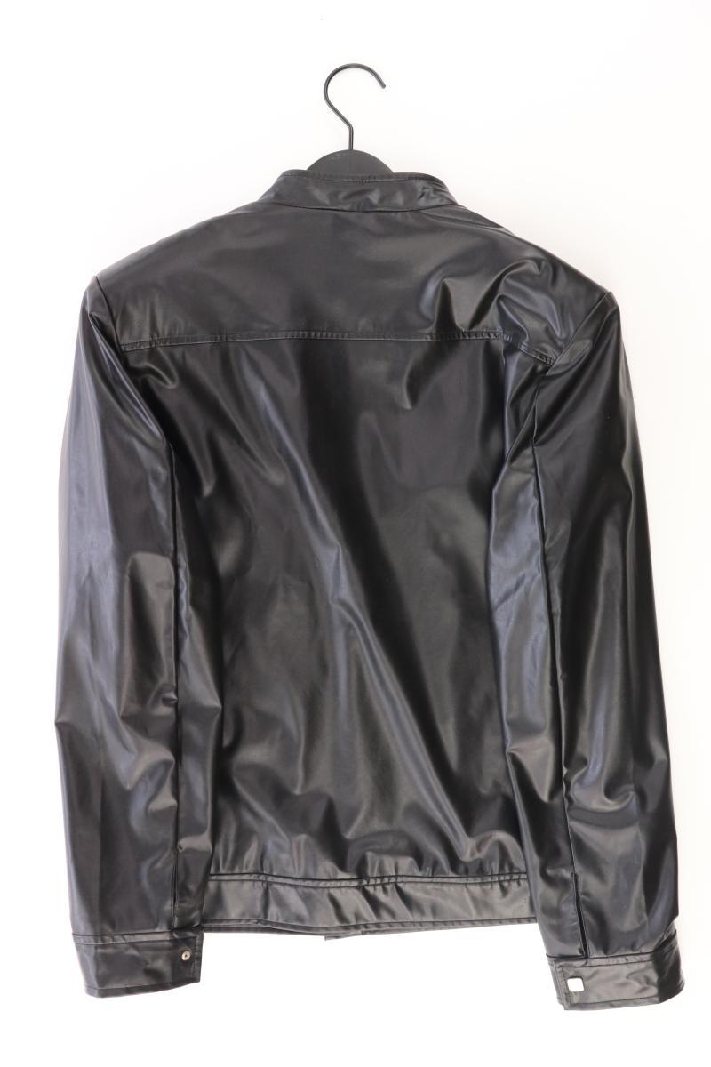 Vintage Kunstlederjacke Gr. 40 schwarz aus Polyester