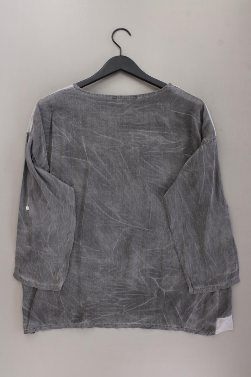 iSilk Oversize-Bluse Gr. M 3/4 Ärmel grau aus Viskose