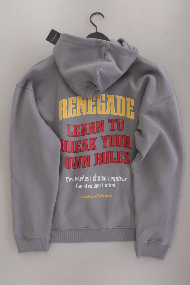 Hoodie für Herren Gr. M neu mit Etikett grau aus Baumwolle