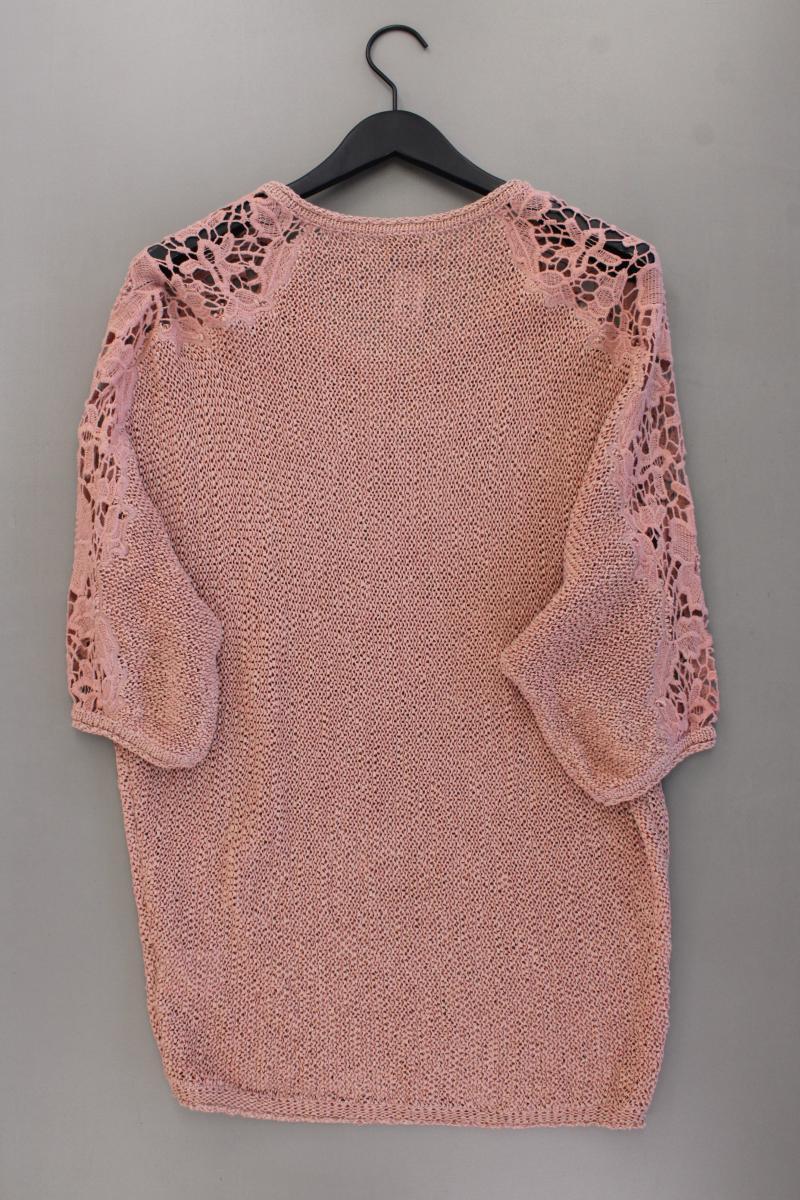 Caroline Biss Langes Strickshirt Gr. 42 3/4 Ärmel mit Glitzer rosa aus Baumwolle