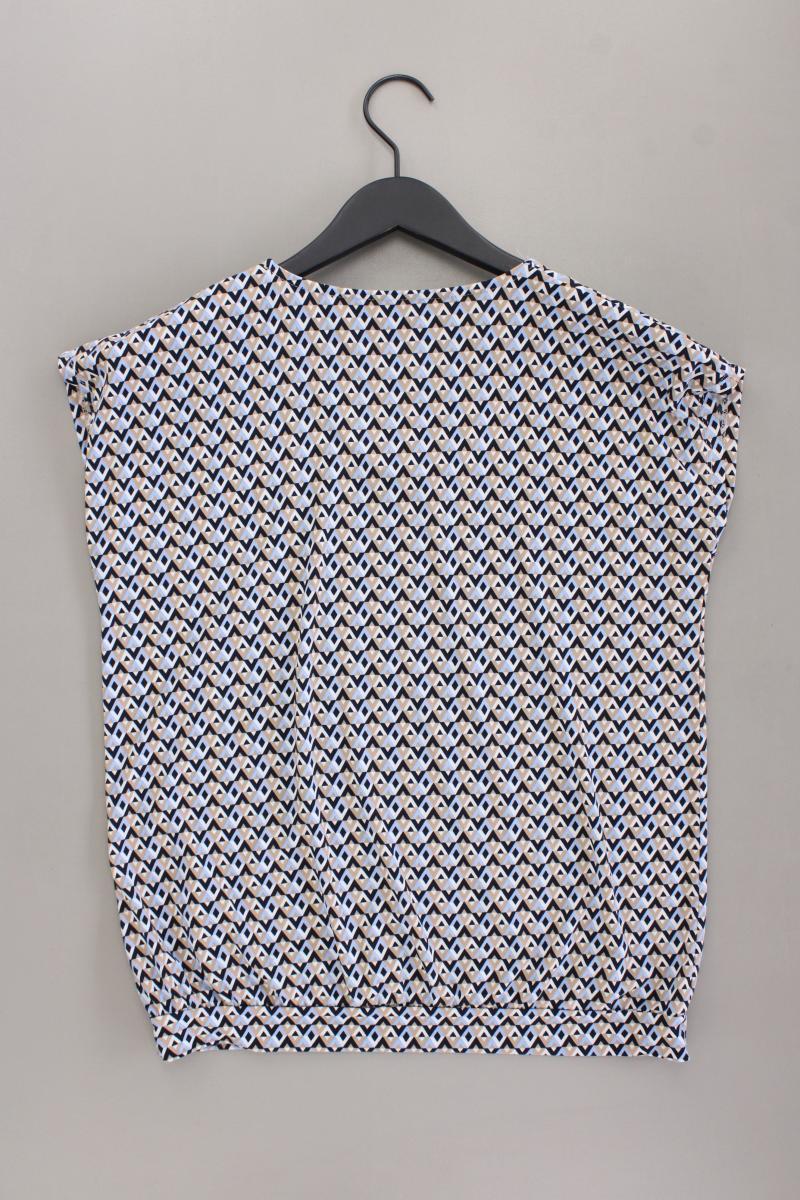 Enjoy Womenswear Kurzarmbluse Gr. M geometrisches Muster neuwertig blau