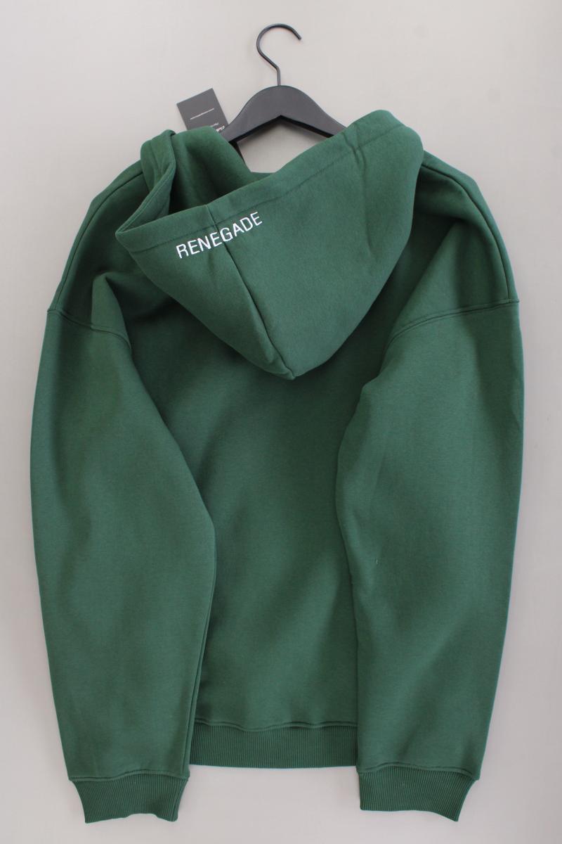 Sweatjacke für Herren Gr. L neu mit Etikett Langarm grün aus Baumwolle