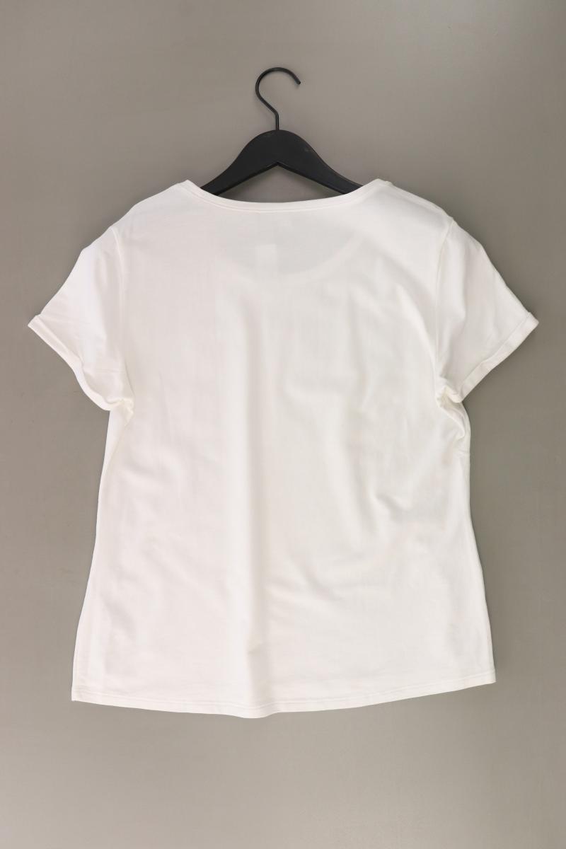 Monari Printshirt Gr. 40 Kurzarm weiß aus Baumwolle