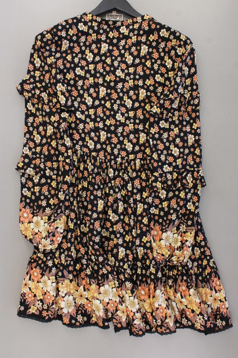 Jaase Langarmkleid Gr. XS mit Blumenmuster mehrfarbig aus Viskose