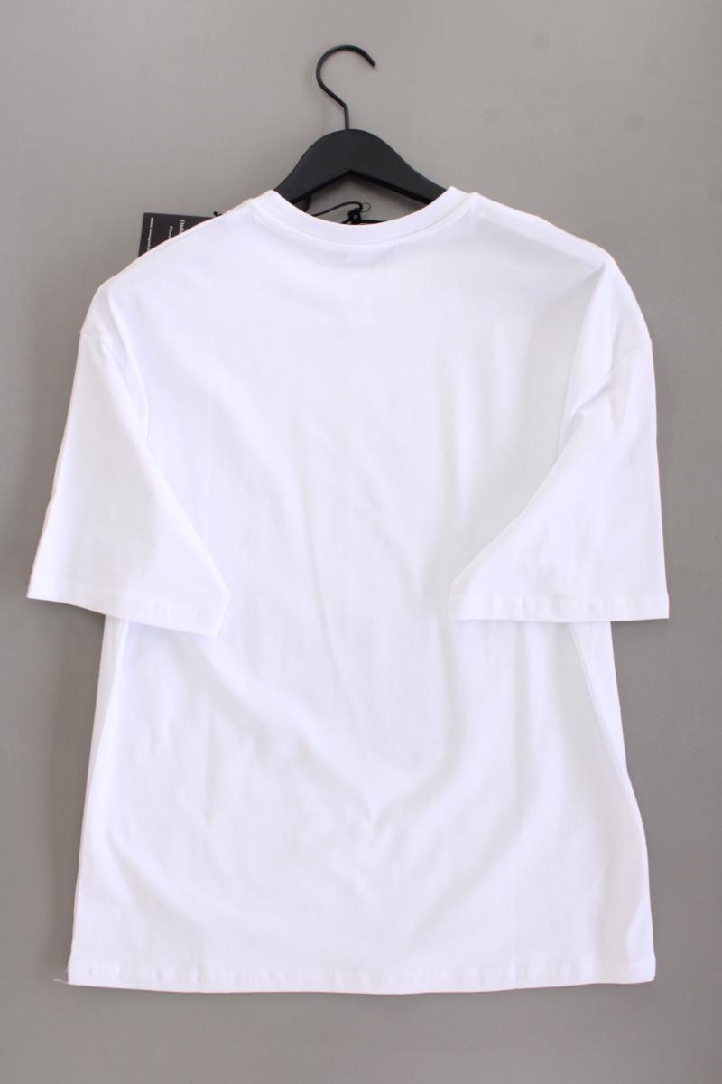 Printshirt für Herren Gr. M neu mit Etikett Kurzarm weiß aus Baumwolle
