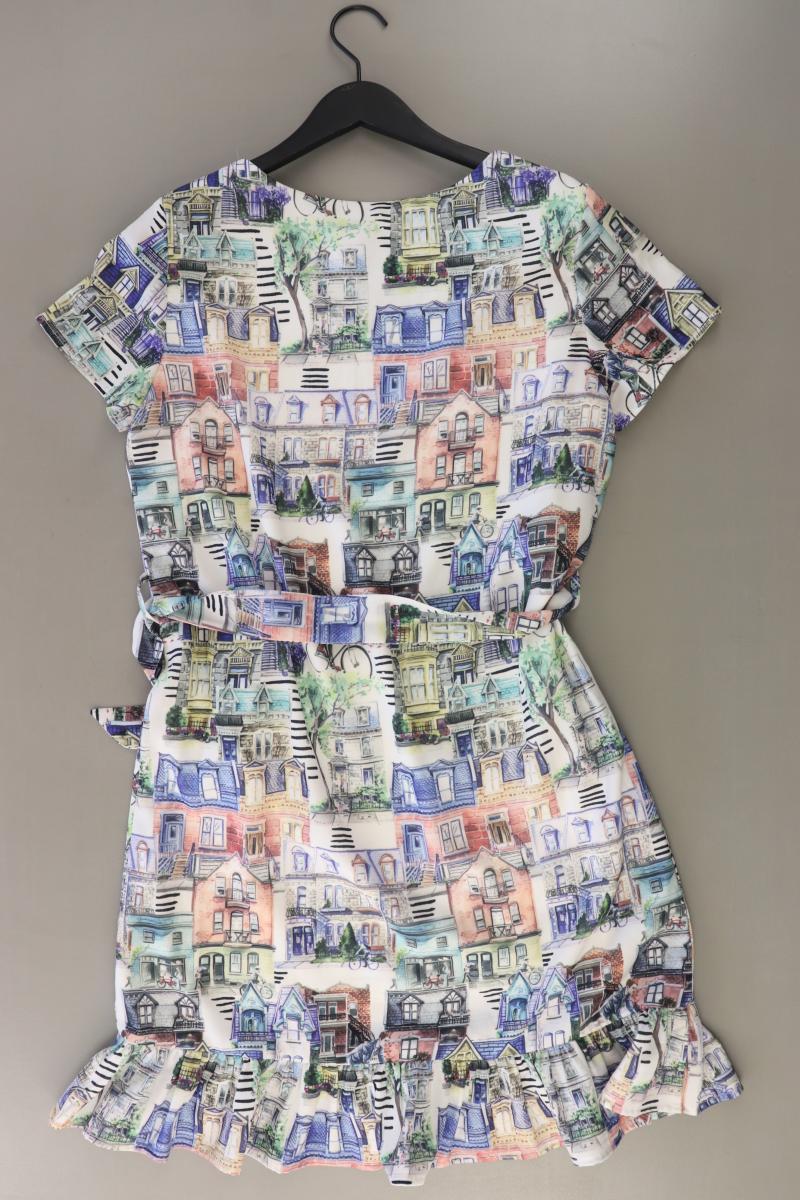 Smashed Lemons Kurzarmkleid Gr. 38 mit Gürtel mehrfarbig aus Polyester