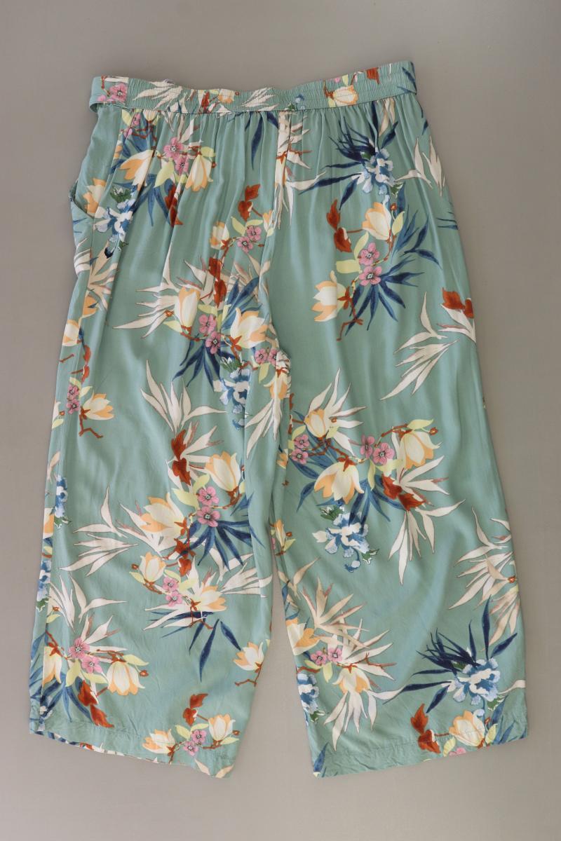 Only Stoffhose Gr. 38 mit Blumenmuster mit Gürtel mehrfarbig aus Viskose