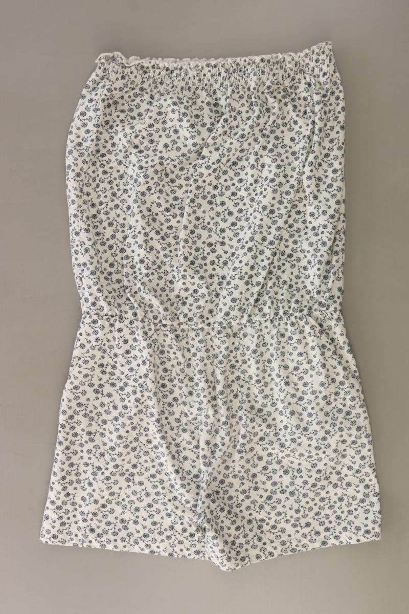 edc by Esprit Jumpsuit Schulterfrei Gr. M mit Blumenmuster weiß aus Polyester