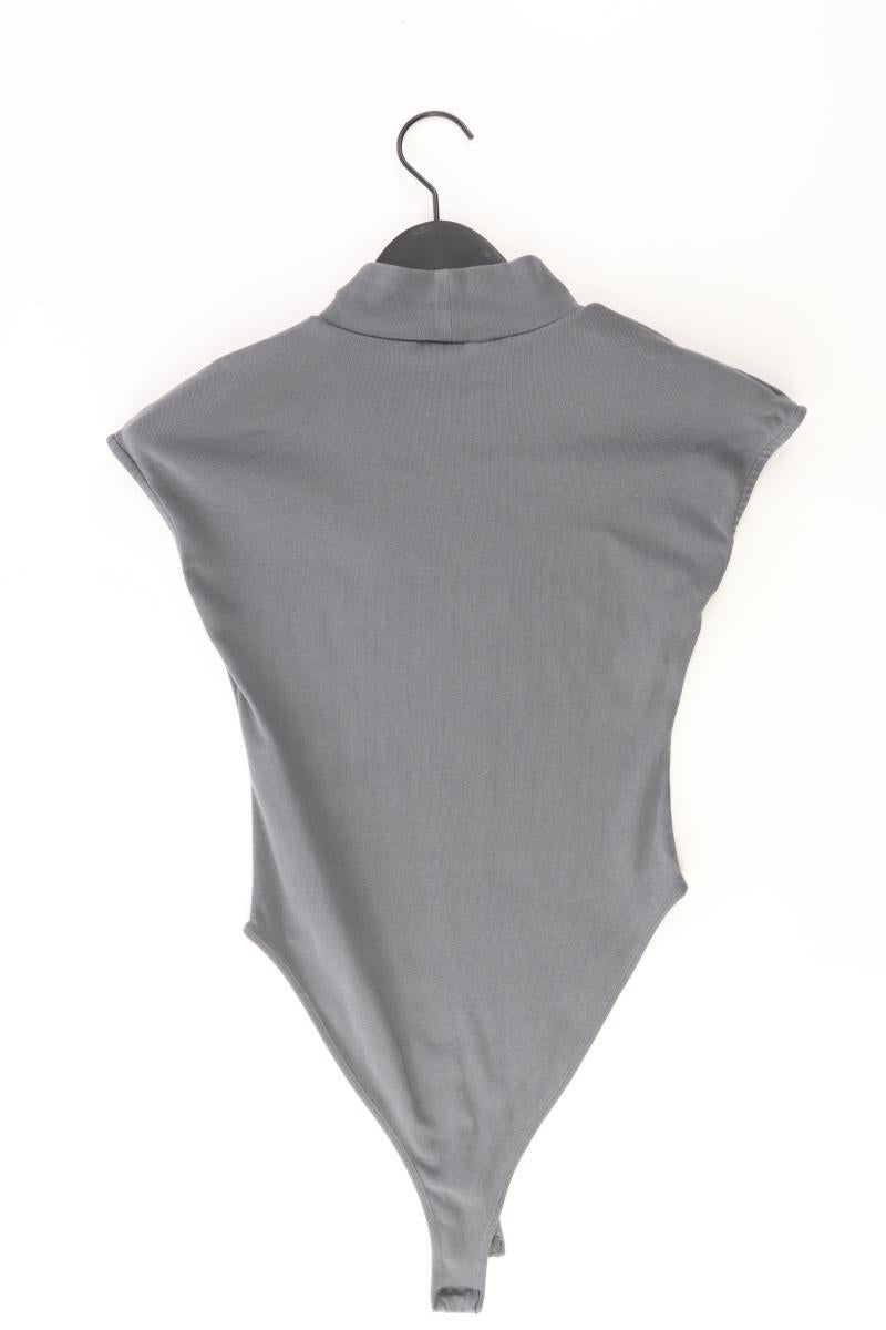 Zara Shirtbody Gr. M Kurzarm grau aus Baumwolle