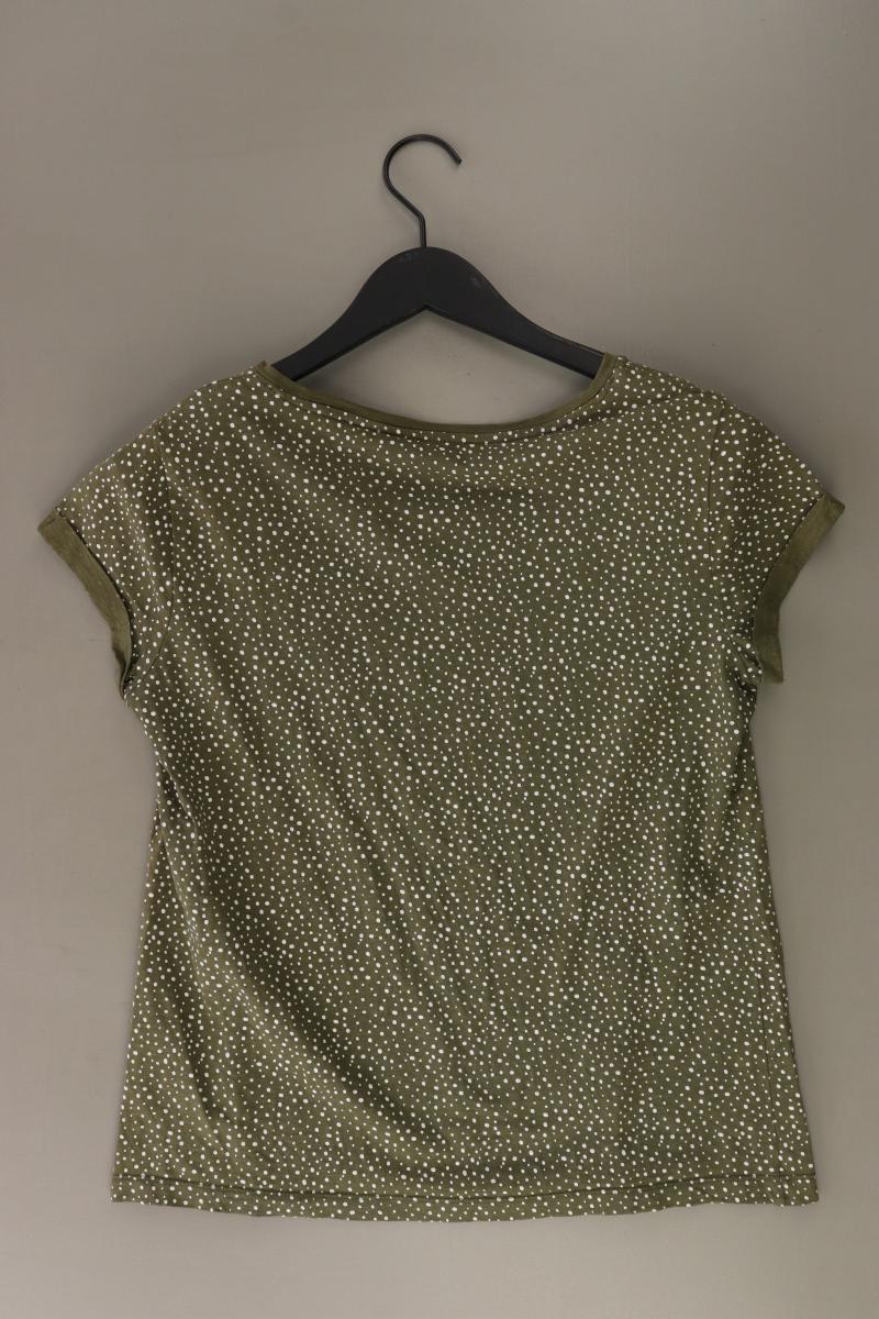 edc by Esprit T-Shirt Gr. M gepunktet Kurzarm olivgrün aus Baumwolle