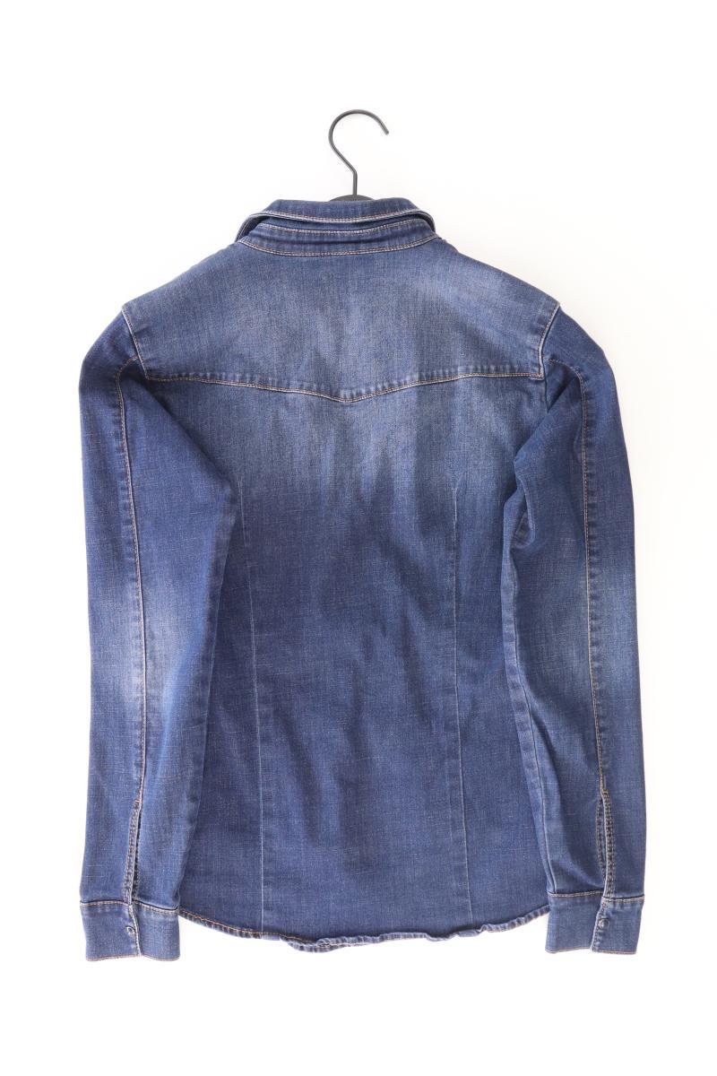 Esprit Jeansbluse Gr. S Langarm blau aus Baumwolle