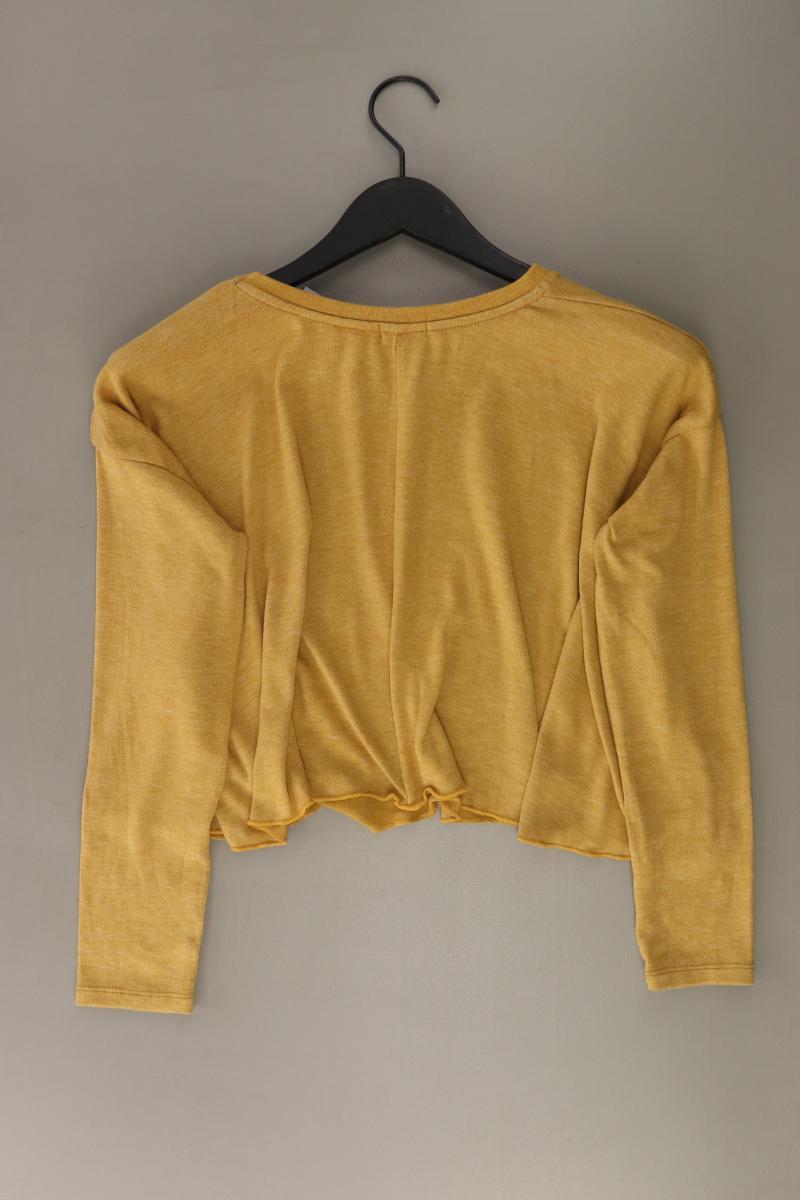 Bershka Cropped Shirt Gr. S 3/4 Ärmel gelb