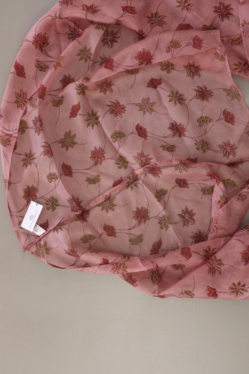 Tuch mit Blumenmuster rosa aus Seide