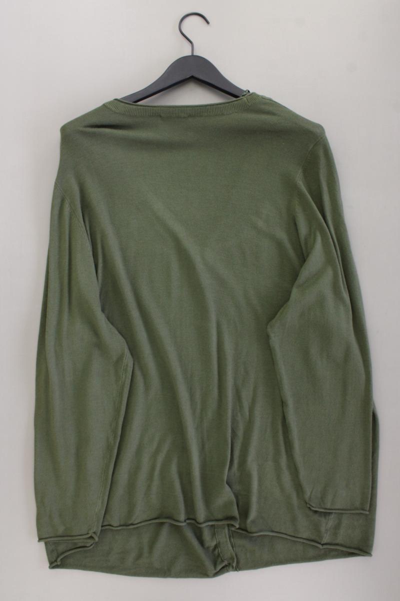 sheego Strickjacke Gr. 52/54 Langarm olivgrün aus Viskose