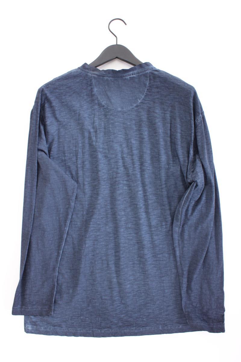 Longsleeve-Shirt Gr. XXL Langarm blau aus Baumwolle