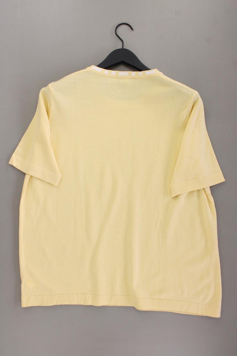Strickshirt Gr. 52 Kurzarm gelb aus Baumwolle