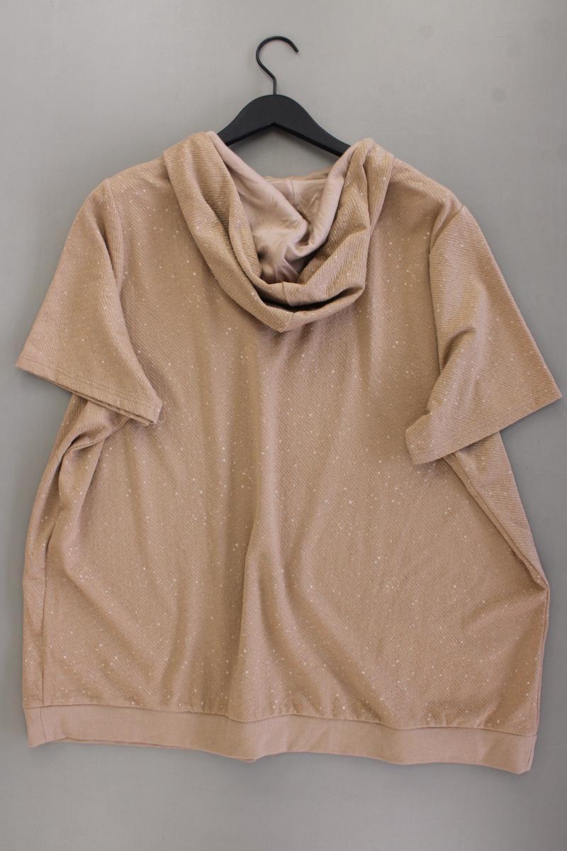 sheego Kapuzenshirt Gr. 52/54 Kurzarm braun aus Viskose