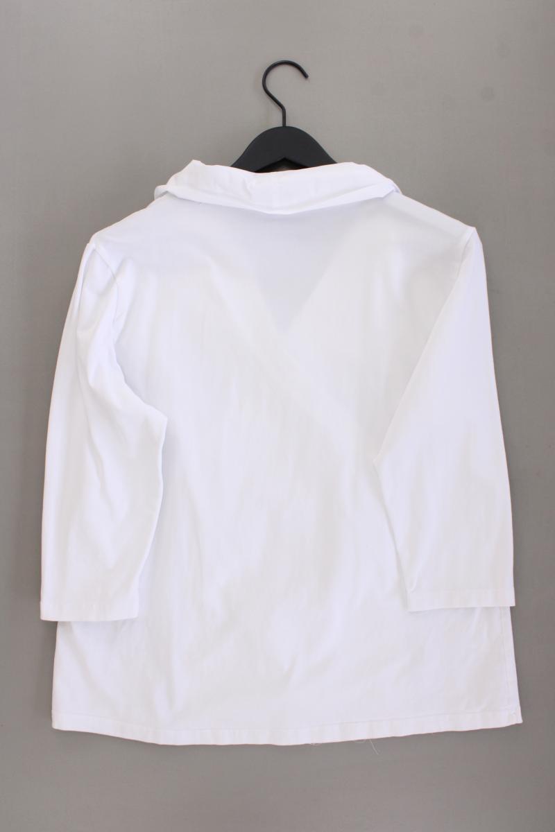 Gina Laura Shirt mit V-Ausschnitt Gr. XL 3/4 Ärmel weiß