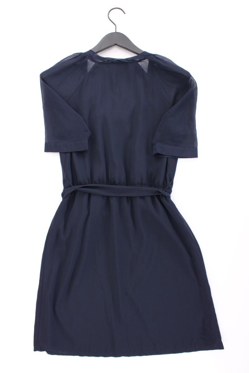 Mexx Chiffonkleid Gr. 36 mit Gürtel Kurzarm blau aus Polyester