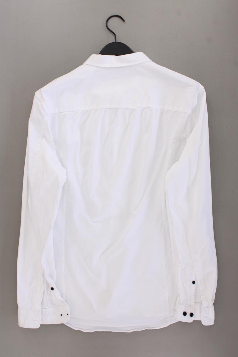 Asos Langarmhemd für Herren Gr. XL weiß aus Baumwolle