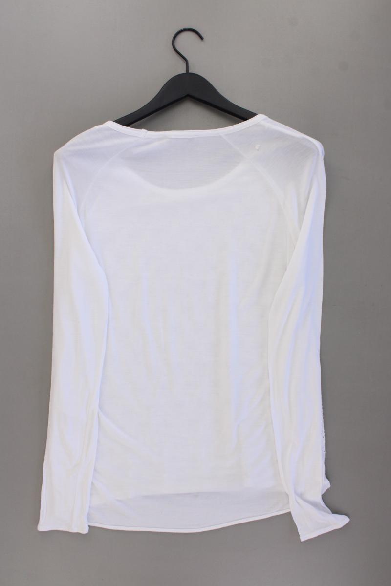 comma, Longsleeve-Shirt Gr. 38 Langarm weiß aus Baumwolle