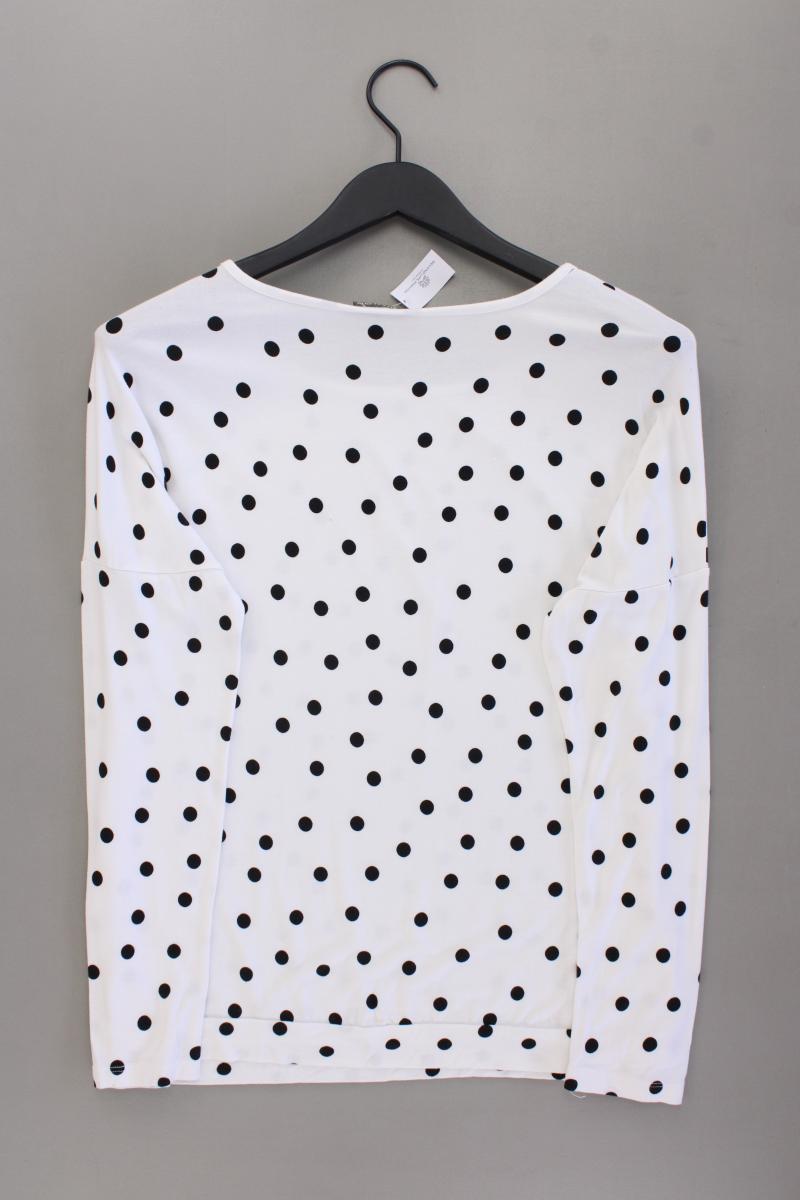 Street One Longsleeve-Shirt Gr. 38 gepunktet Langarm weiß aus Viskose