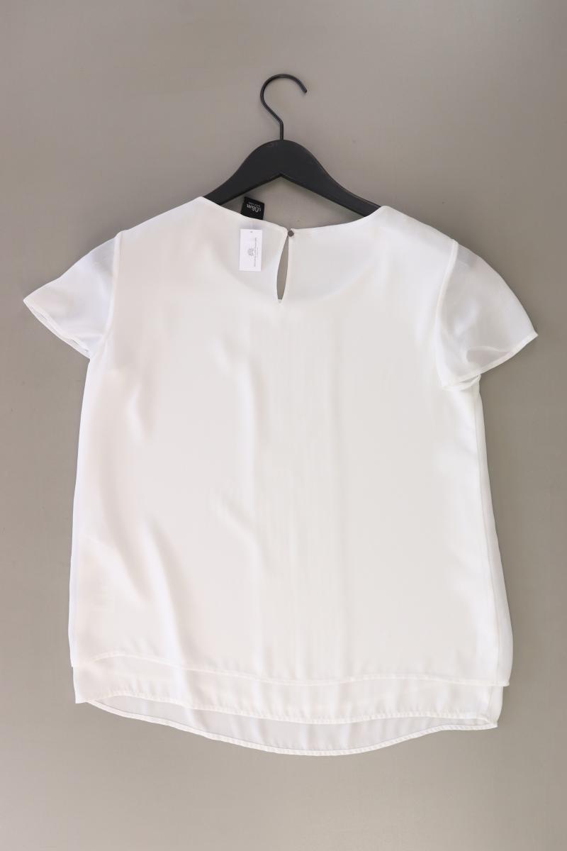 s.Oliver Black Label Chiffonbluse Gr. 36 neuwertig Kurzarm weiß aus Polyester