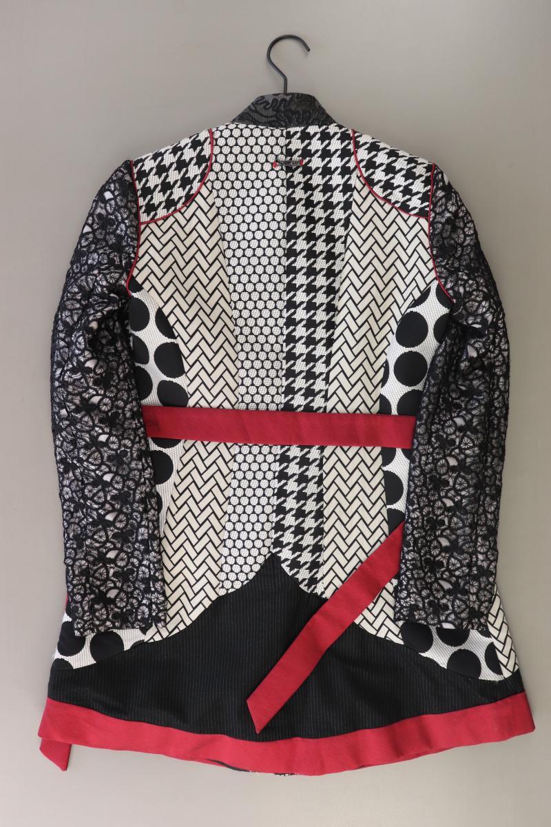 Desigual Regular Mantel Gr. 38 mit Gürtel mehrfarbig aus Polyester