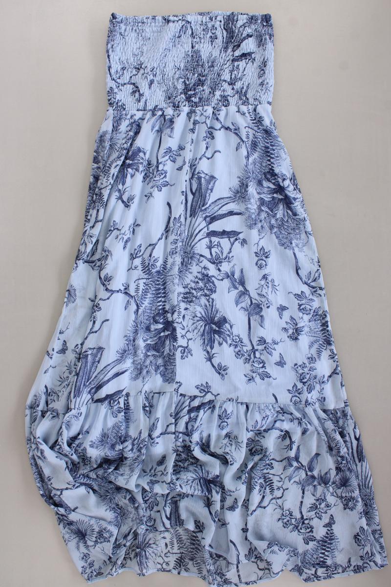 Orsay Bandeaukleid Gr. 34 mit Blumenmuster Ärmellos blau aus Polyester