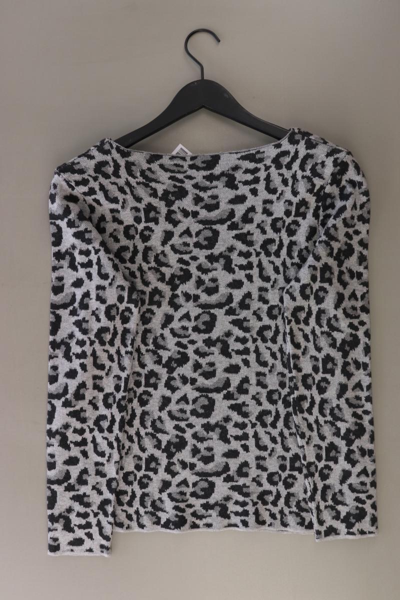 Steilmann Pulli mit Leomuster Gr. 38 mit Tierdruck grau aus Polyester