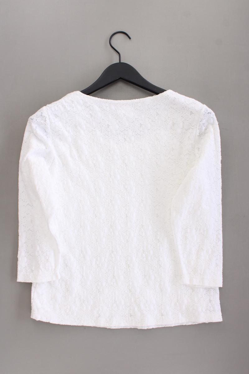 Mona Shirt mit Spitze Gr. 38 3/4 Ärmel weiß aus Polyamid