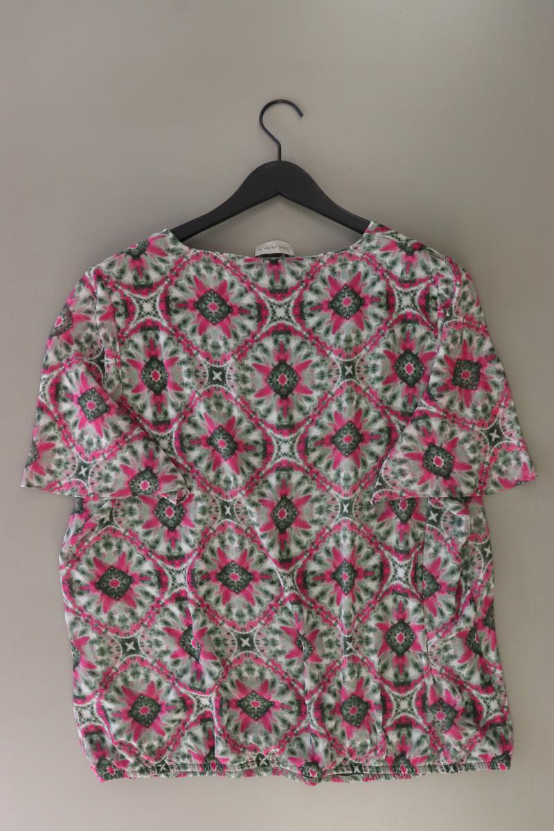 Via Appia Kurzarmbluse Gr. 46 mit Blumenmuster mehrfarbig aus Polyester