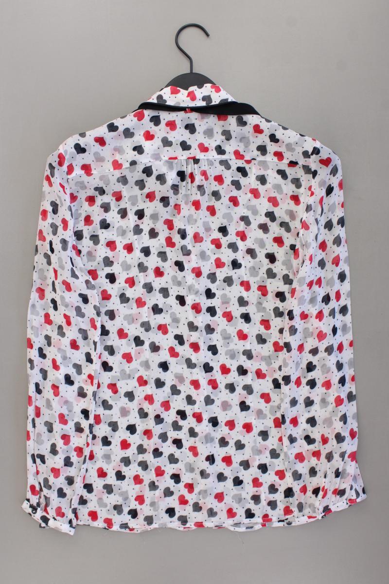 Expresso Bluse mit Herzmuster Gr. 36 Langarm mehrfarbig aus Viskose