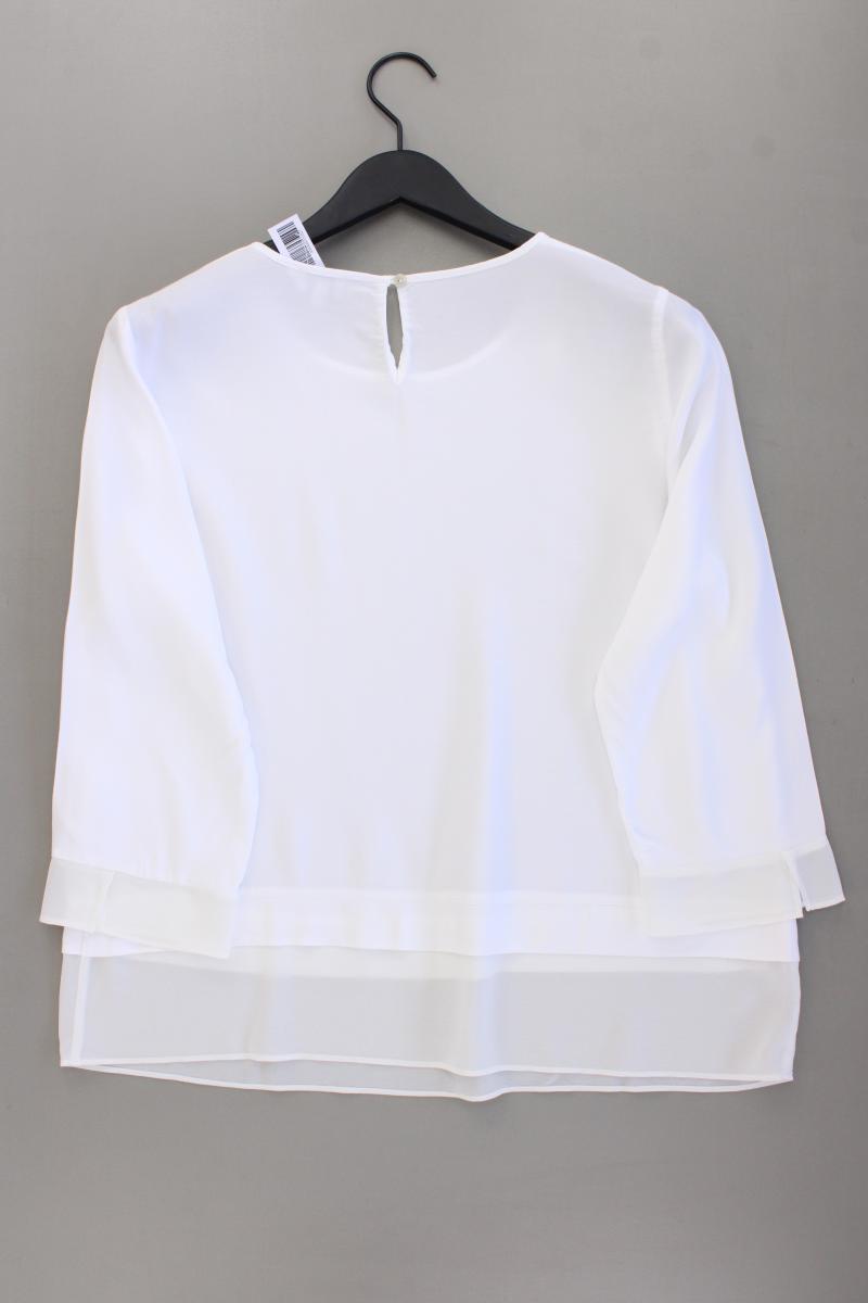 MAC Classic Bluse Gr. 44 neuwertig 3/4 Ärmel weiß aus Viskose