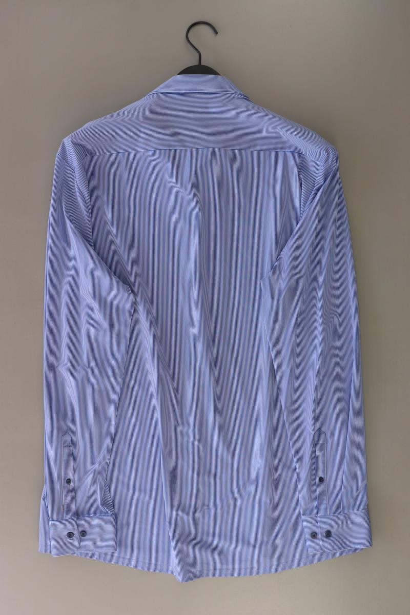 Pure Hatico Langarmhemd für Herren Gr. Hemdgröße 45 gestreift blau aus Polyamid
