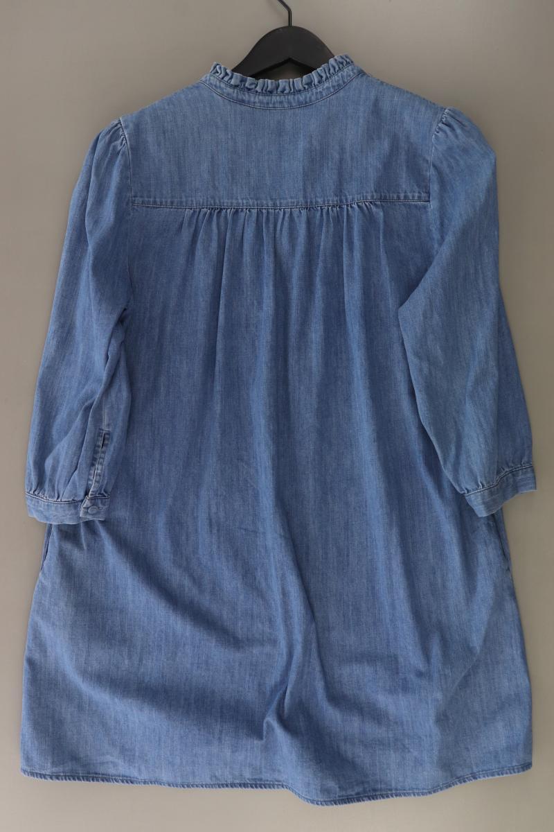 Zara Jeanskleid mit Seitentaschen Gr. M 3/4 Ärmel blau aus Baumwolle