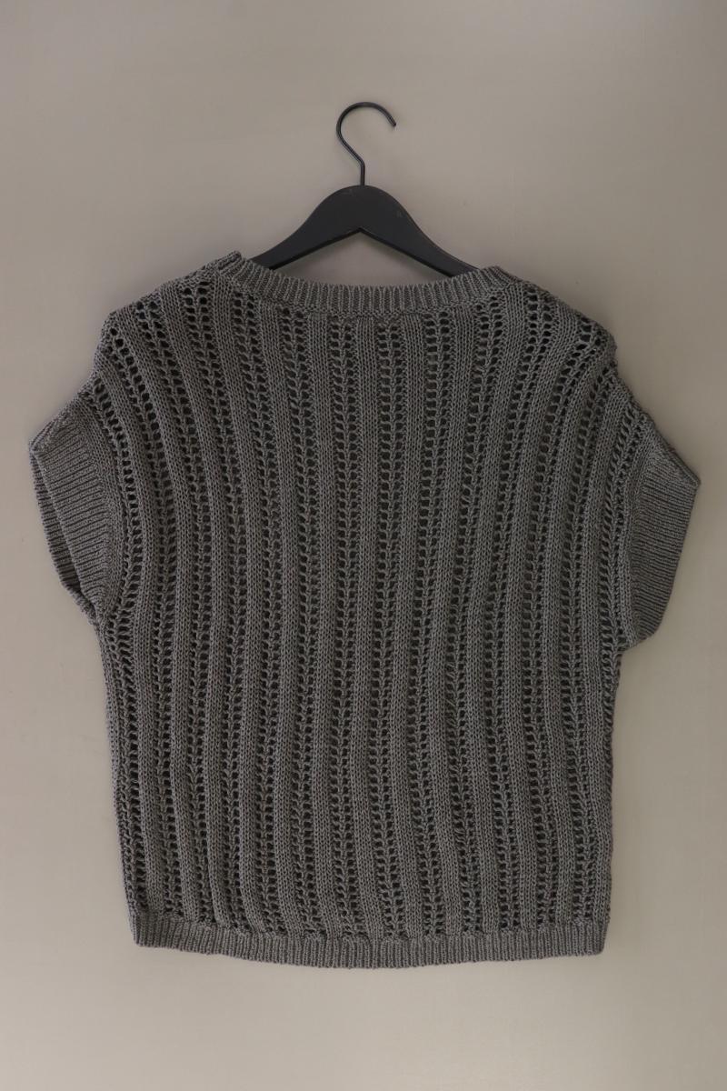 Luisa Cerano Strickshirt Gr. 42 Kurzarm grau
