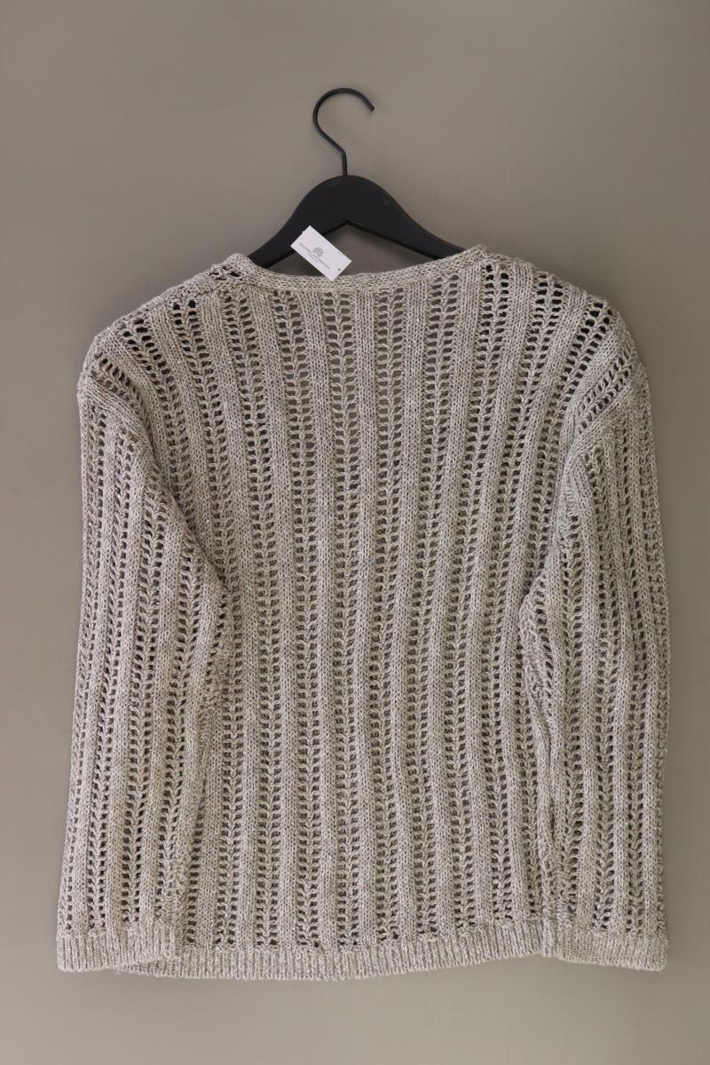 Luisa Cerano Langarmpullover Gr. 42 grau aus Baumwolle
