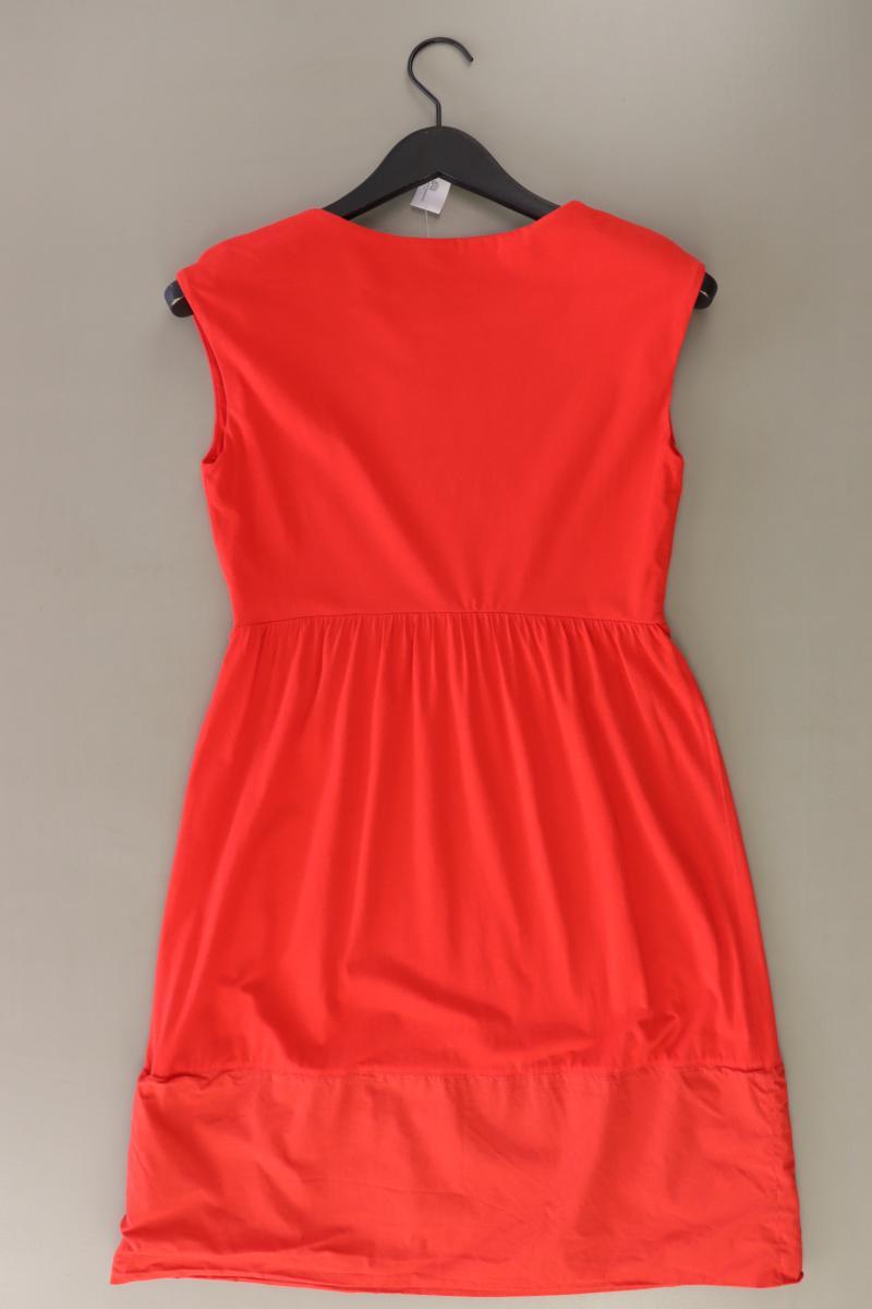 Hallhuber Midikleid Gr. S Ärmellos orange aus Baumwolle