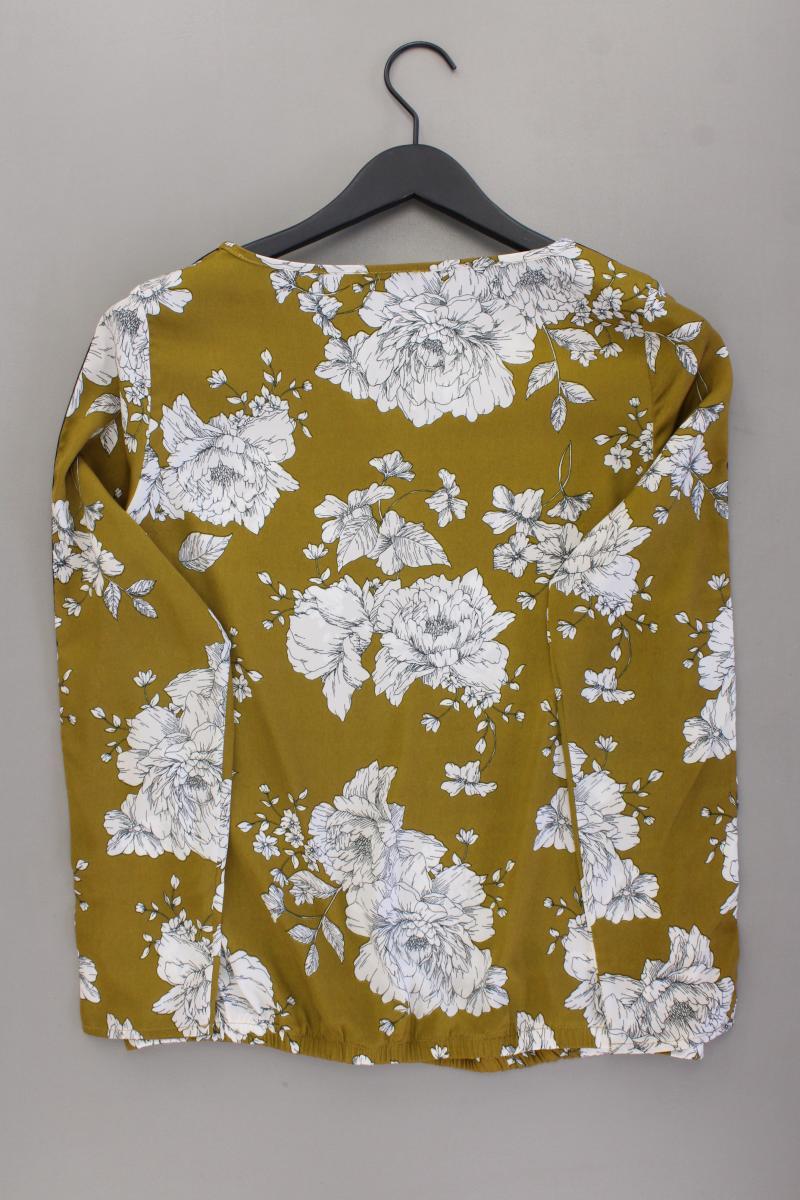 &Co Woman Langarmbluse Gr. S mit Blumenmuster olivgrün aus Polyester