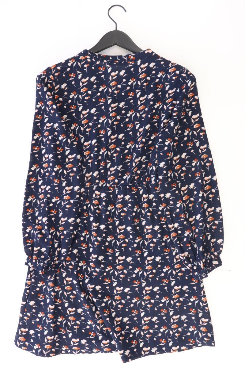 About You Langarmkleid Gr. 38 mit Blumenmuster blau aus Polyester